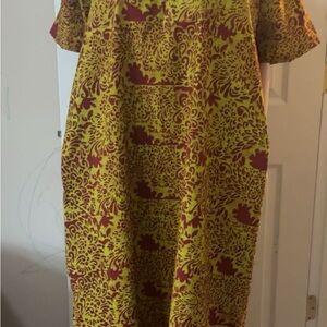 Elegant Yellow and Red Maxi Dress